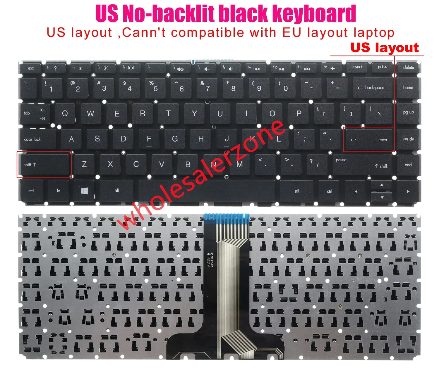 New for HP 14-BS 14-BSxxx,Stream 14-DS 14-DSxxxx series 14-bs011la 14-bs012la 14-bs013la 14-bs014la laptop US keyboard