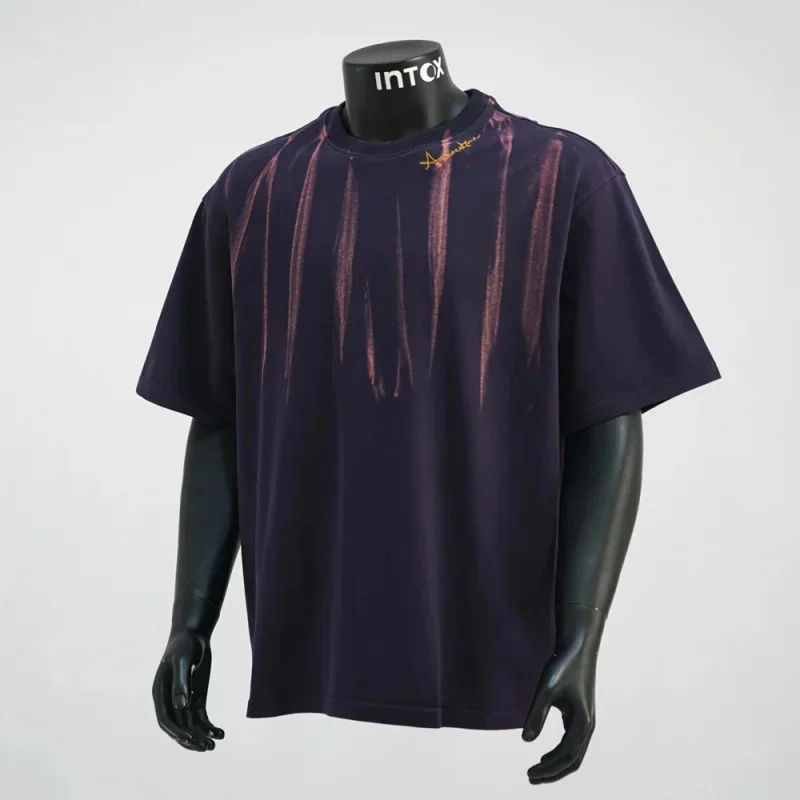 

American high street tie dye short sleeved T-shirt men's 2026 summer trend hip-hop loose round neck top