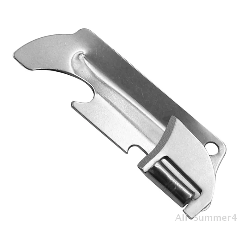 طوي 2 في 1 بلمسة نهائية من الفولاذ المقاوم للصدأ المصقول مع مفتاح Utili متعدد الوظائف فتاحة علب فتاحة صغيرة ملحقات المطبخ