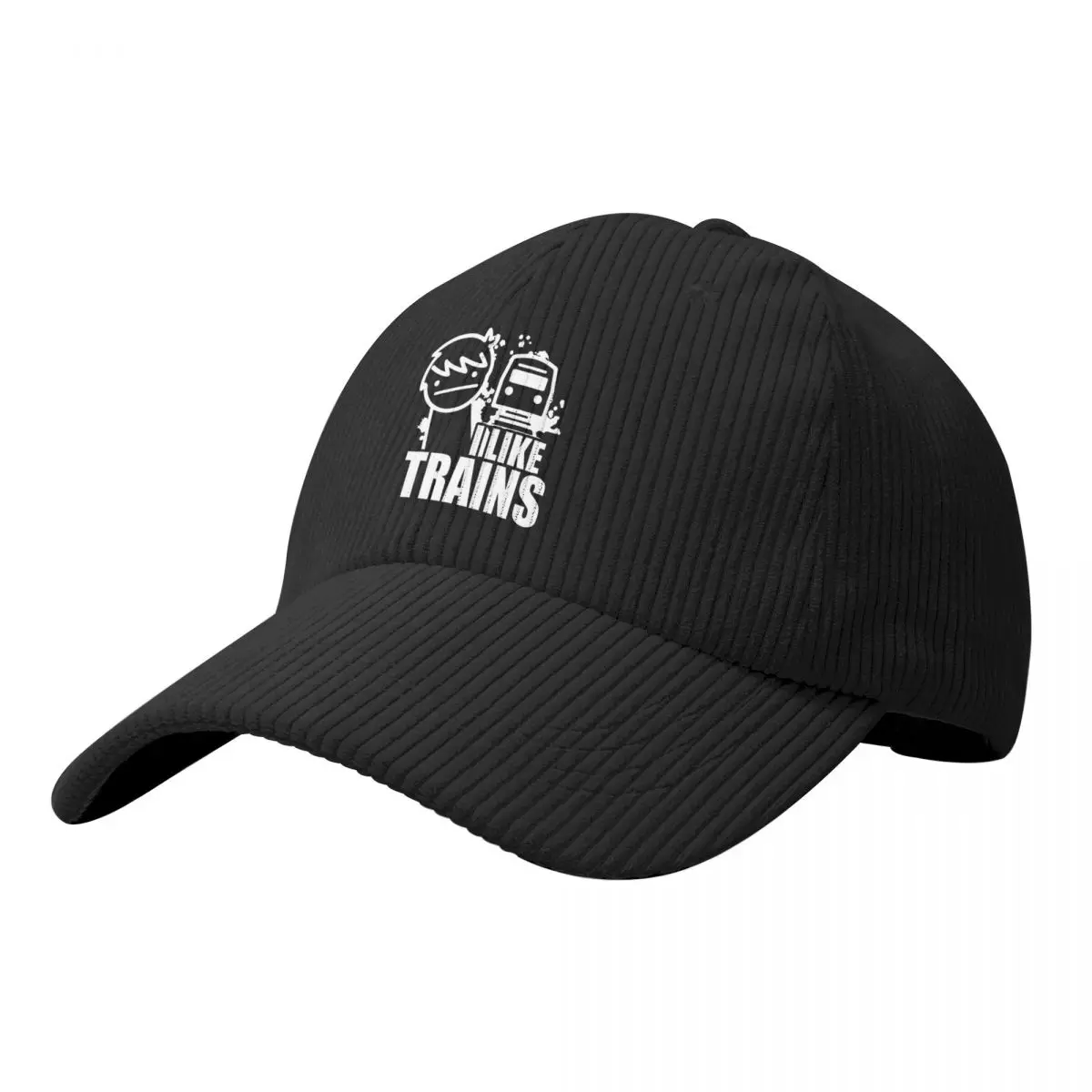 

ASDF Movie - I Like Trains SMILE Version Unisex Corduroy Baseball Cap