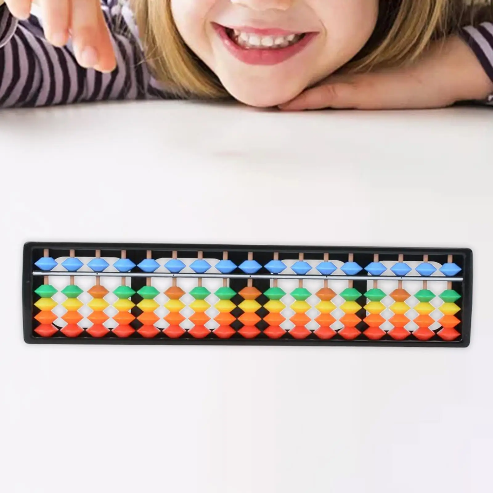 Professional 17 Column Math Abacus Montessori Toy with Reset Button for Kids