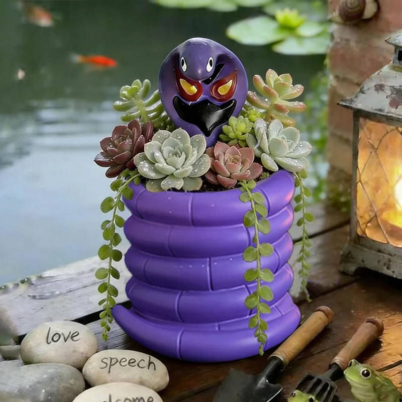 Snake Plant Ceramic - 紫のコブラ植木鉢緑の鉢植え植物蛇の形をした容器家の庭の装飾樹脂工芸品装飾品ギフト