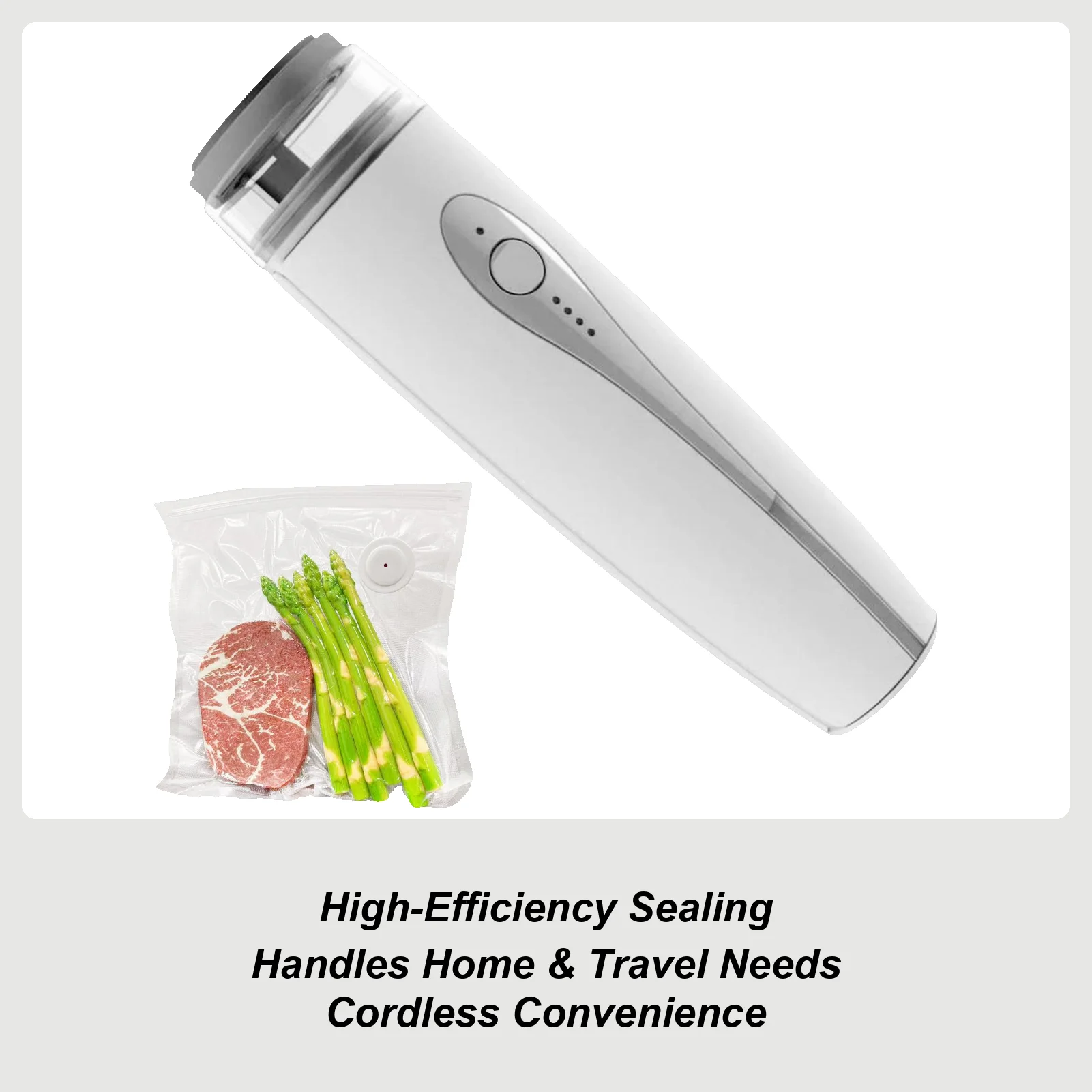 

Вакуумный упаковщик, беспроводная машина для хранения свежести, мини-вакуумный упаковщик пищевых продуктов для мяса, остатков, овощей, фруктов, рыбы