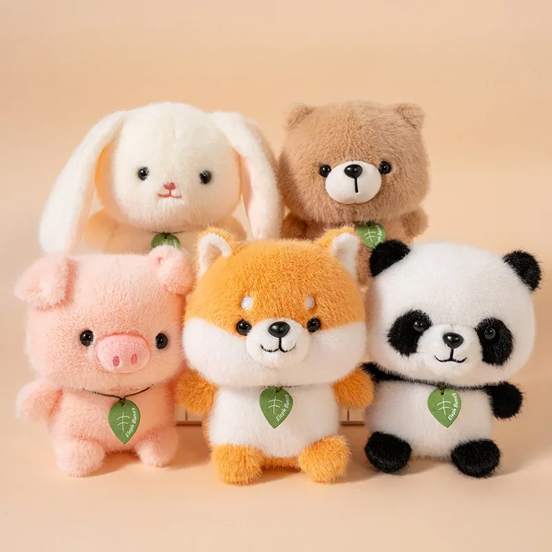 

Kawaii плюшевые игрушки, корги, панда, кролик, мягкая кукла, маленькая розовая свинья, милый настольный компаньон, чучело животного для девочек и мальчиков, подарок на день рождения