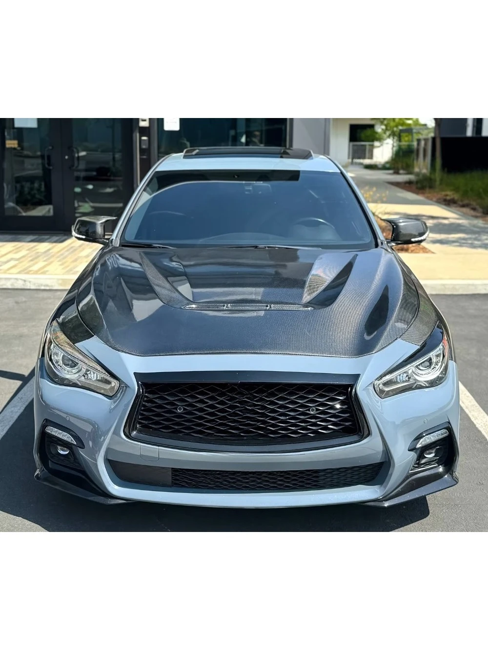 Q50 Carbon Fiber Hood for Infiniti Q50 Q50S GTS Style Carbon Fiber Car Front Engine Bonnet