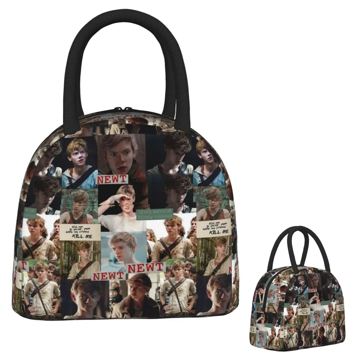 

Newt Maze Runner Insulated Lunch Bag for Women Children Portable Food Boxes Thermal Lunch Box Tote