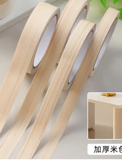 

Wood Grain Edge Banding Strip Self Adhesive for Cabinet Door Frame Wall Gap Cover Trim Repair Tape Decorative Sealing Stickers