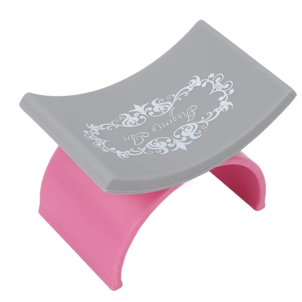 Soft Silicone Manicure Hand Rest Holder Pink or Black Nail Hand Rest Detachable Portable U Shaped Hand Pillow
