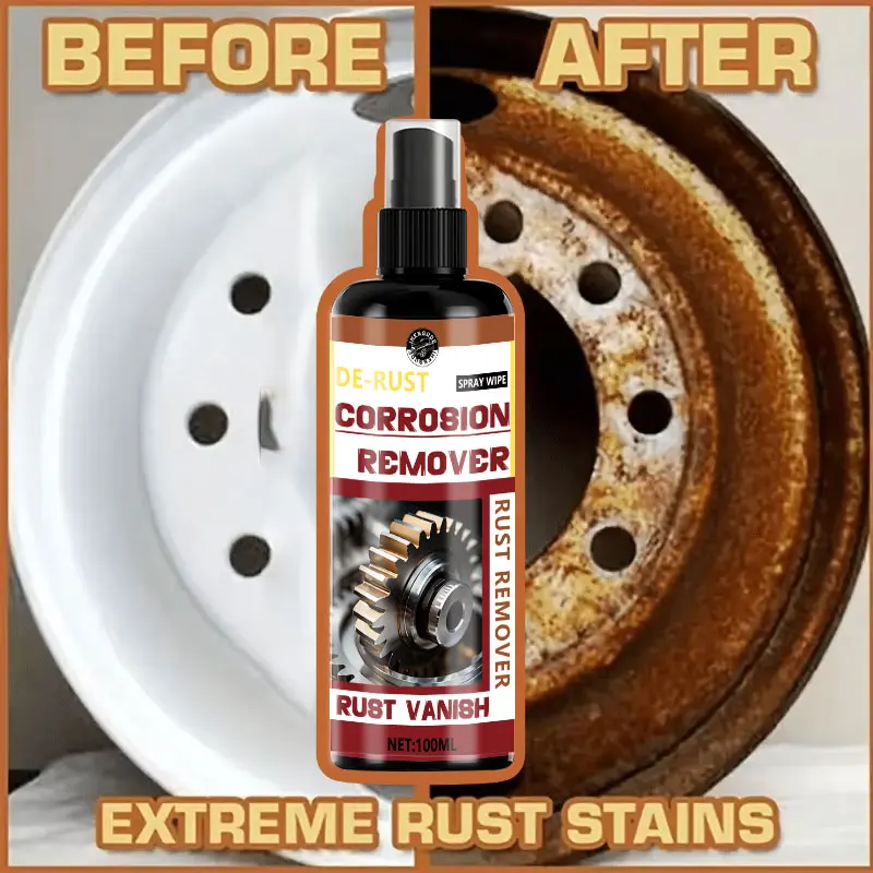 Universal Rust Remover Revitalizing Spray for Car Wheels & Metal Surfaces, Strong Decontamination, Smooth & Reliable