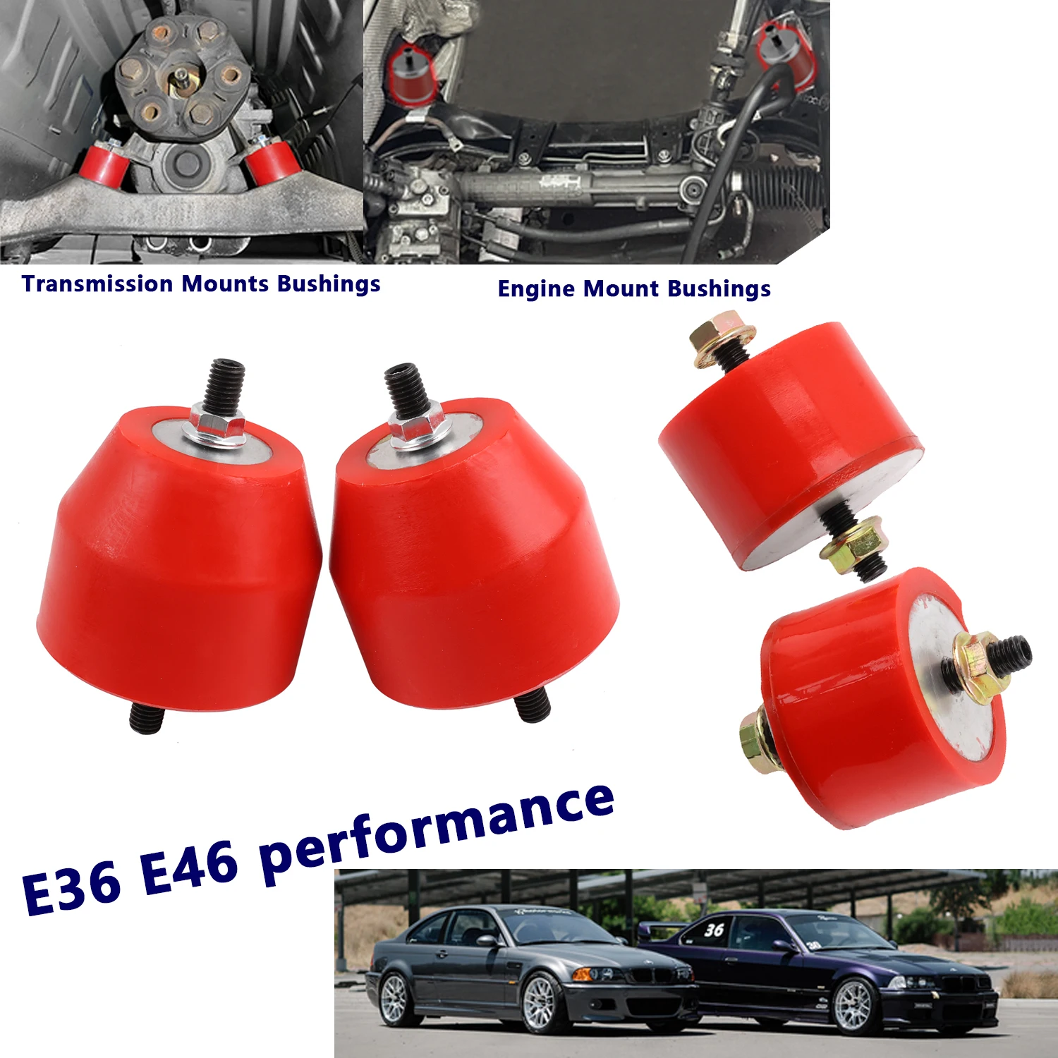 

Uprated Gearbox Transmission Mount Front L&R bushing Engine Mount For BMW E36 E46 Z4 92-08 323i 325 328i 330