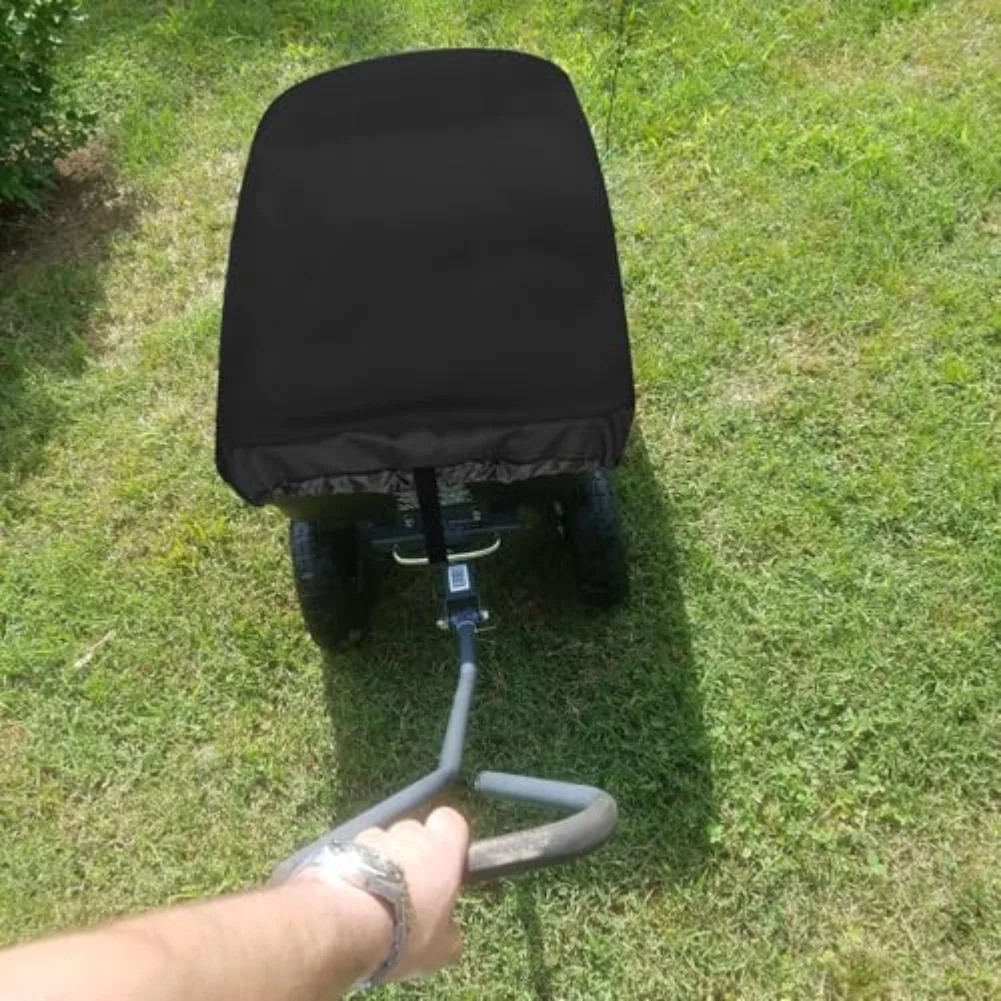 Garden Dump Cart Cover Waterproof 59x37 Nylon Fabric Dustproof Adjustable Drawstring Suitable for Wagons Garden