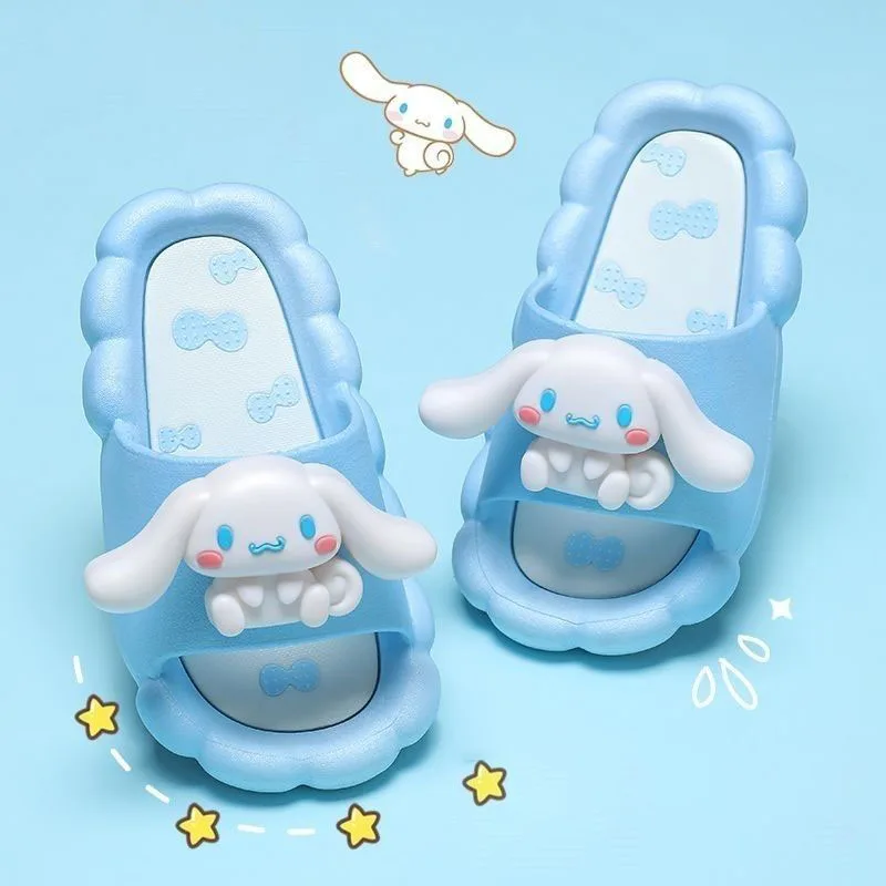 Child Shoes Anime Hello Kittys Slippers Cartoon Cinnamoroll Summer Bathroom Slippers Flip Flop Comfortable Anti-Slip Girl Gift