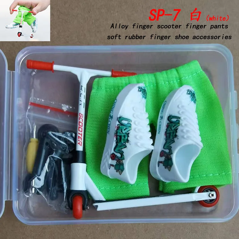 Alloy Finger Scooter Finger Toy Skateboards With Pants Shoes And Tools Finger Scooter Toy Mini Skateboard Finger Toy For Gift