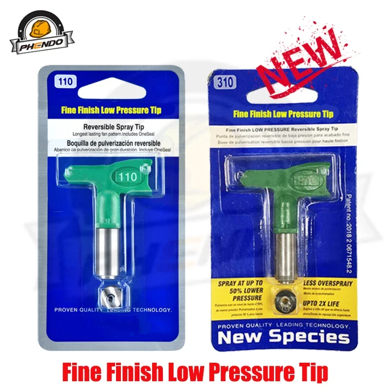 PHENDO Airless Fine Finish Low Pressure Tip GFP Tips 1-6Series 108/210 GRC Series  Airbrus Nozzle for GRC 7/8N Guard Thread Size