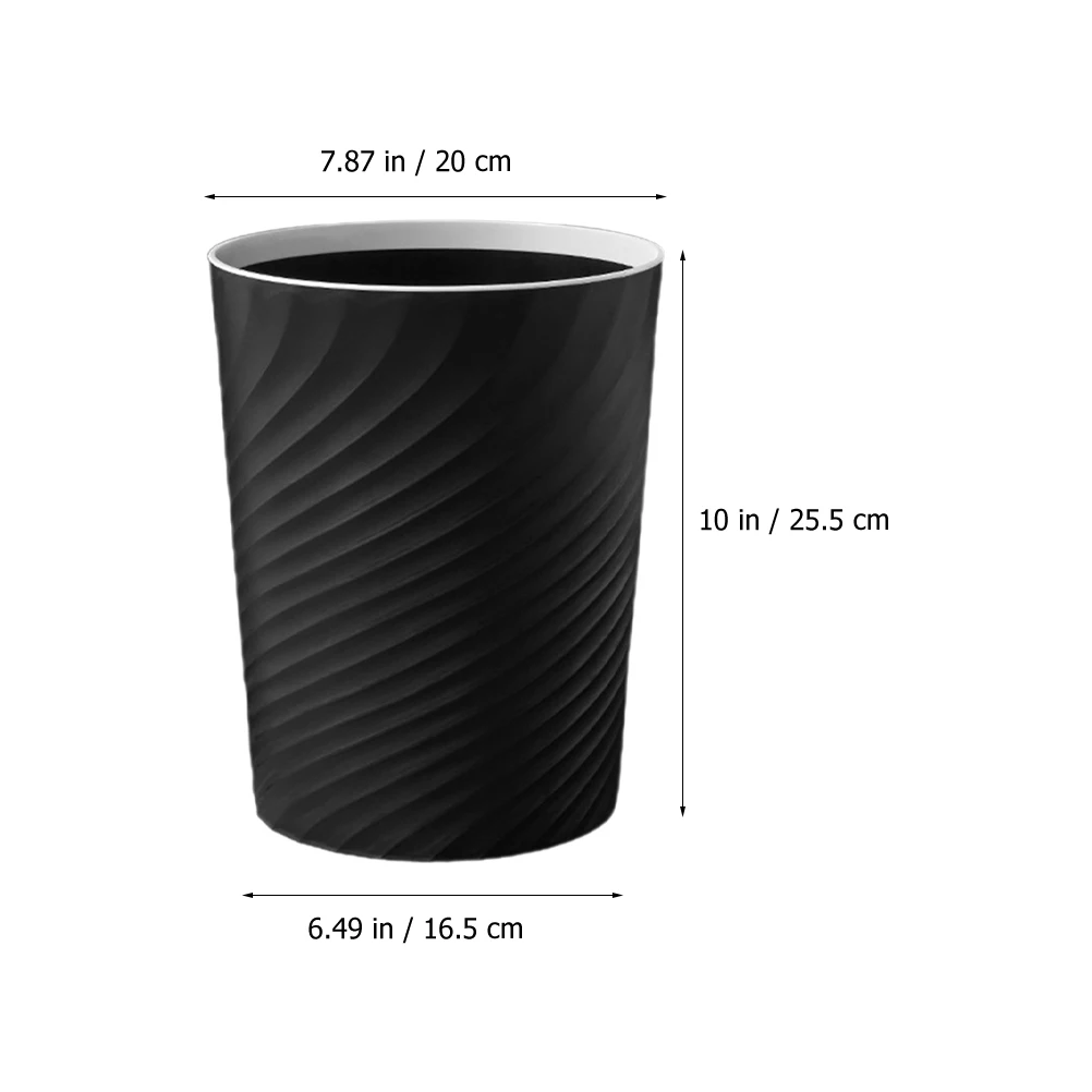 

2pcs Garbage Can Household Trash Bin Simple Plastic Waste Bucket For Bathroom Bedroom Kitchen Office Home Pp Material No