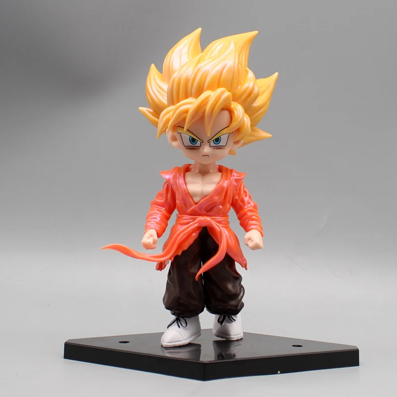 18cm 4pcs Dragon Ball Goku Various Forms Anime Action Figure Model Gk Statue Collection Desktop Decoration Ornament Toys Gifts