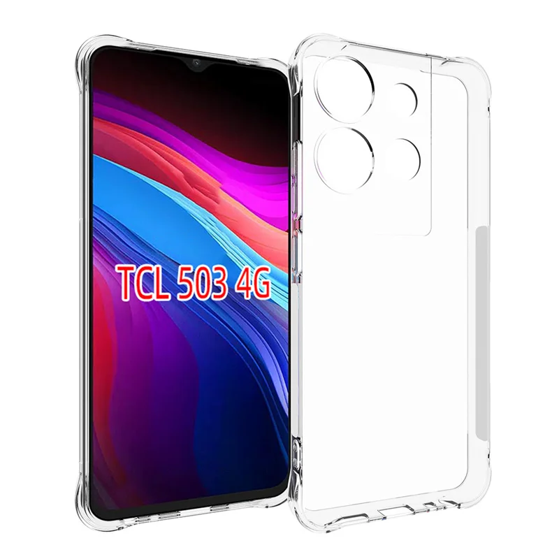 

TCL 503 T442M T442A T442J Чехол на воздушной подушке Противоударная подушка безопасности Силиконовый чехол из ТПУ Мягкий чехол для телефона TCL 503 TCL503 4G 2024