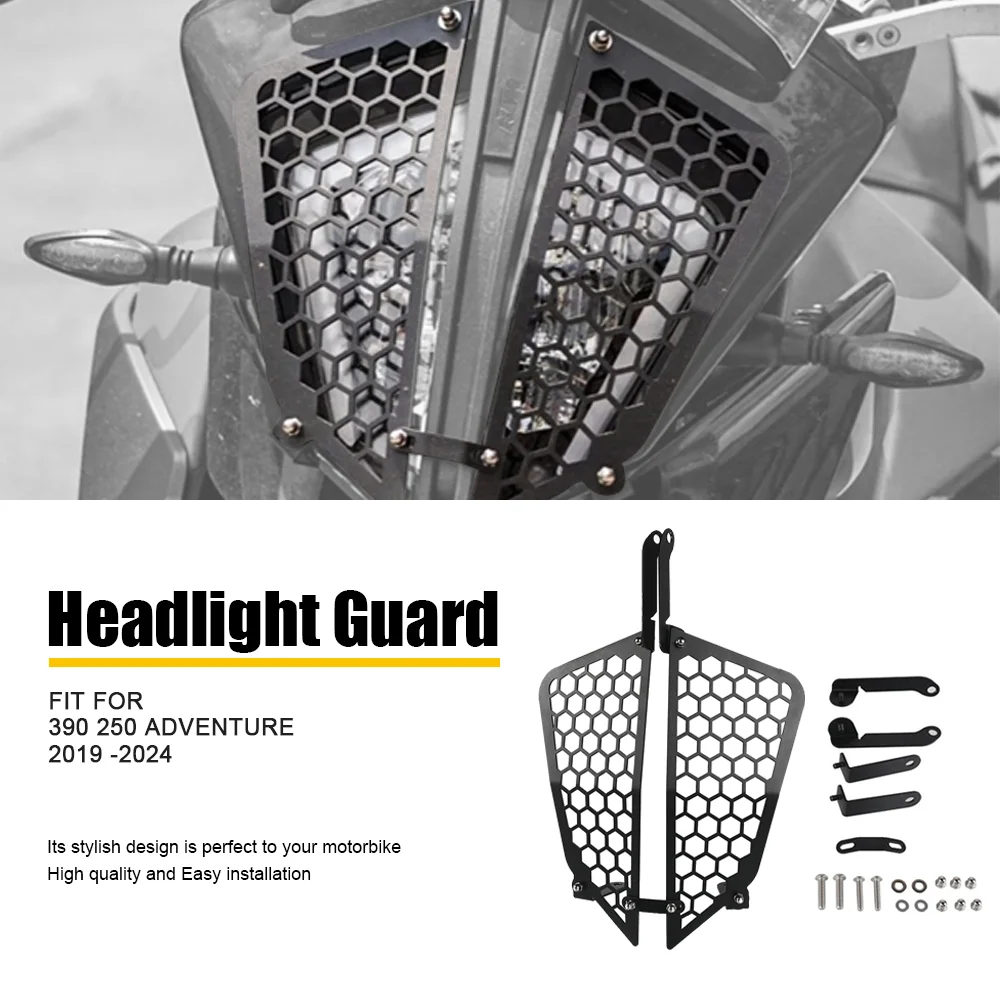 

For 390 Adventure Accessories 250 Adventure 2019 2020 2021 2022 2023 2024 Motorcycle Headlight Protector Grille Guard Cover