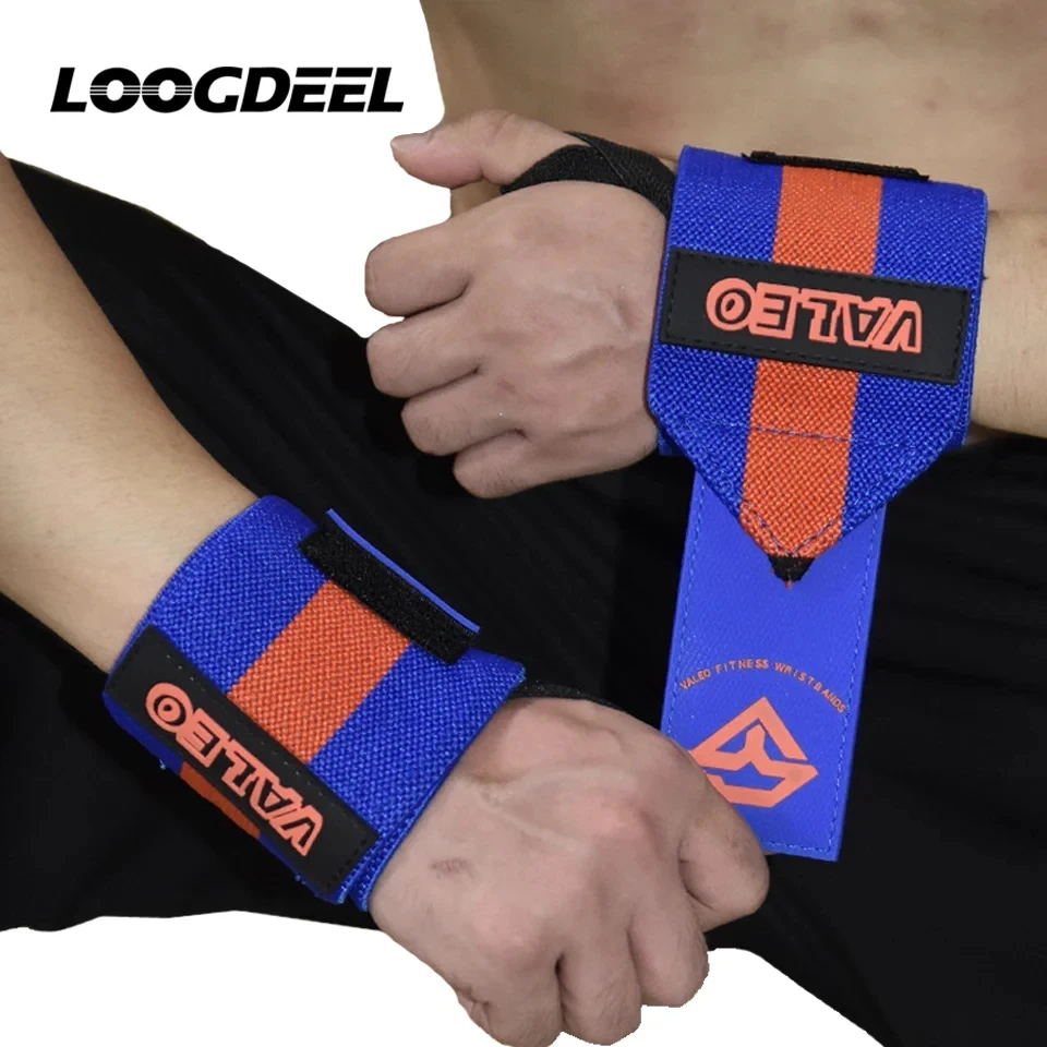 LOOGDEEL 1Pair Sport Wrist Wrap Sweat Absorbing Pressurized Fitness Weightlifting Bench Press Wrap Around Wristband Sprain Brace