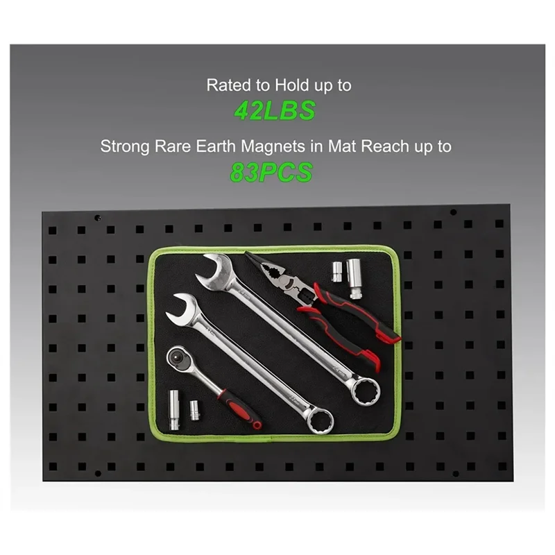 

ABLN-Magnetic Tool Pad Flexible Tool Holder Mat Trays Portable Organizer And Storage For Screws Wrenches Magnets