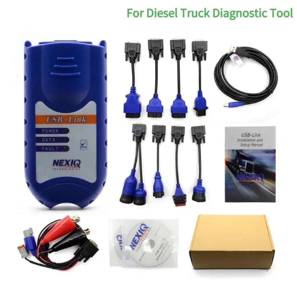 NEW For NEXIQ USB LINK125032 Diesel Truck Interface OBD2 Diagnostic Tool Heavy Duty Truck Vehicle Scanner Full Chip Truck Supply