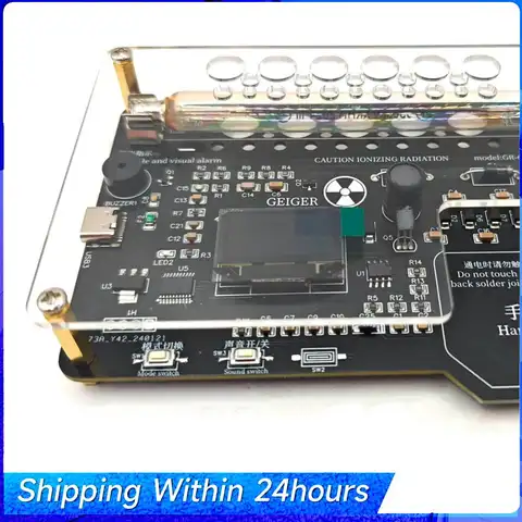 Radiation Tester DIY Geiger Counter Kit OLED Display DIY Geiger Counter Circuit Board Parts Assembled DIY Geiger Counter Kit