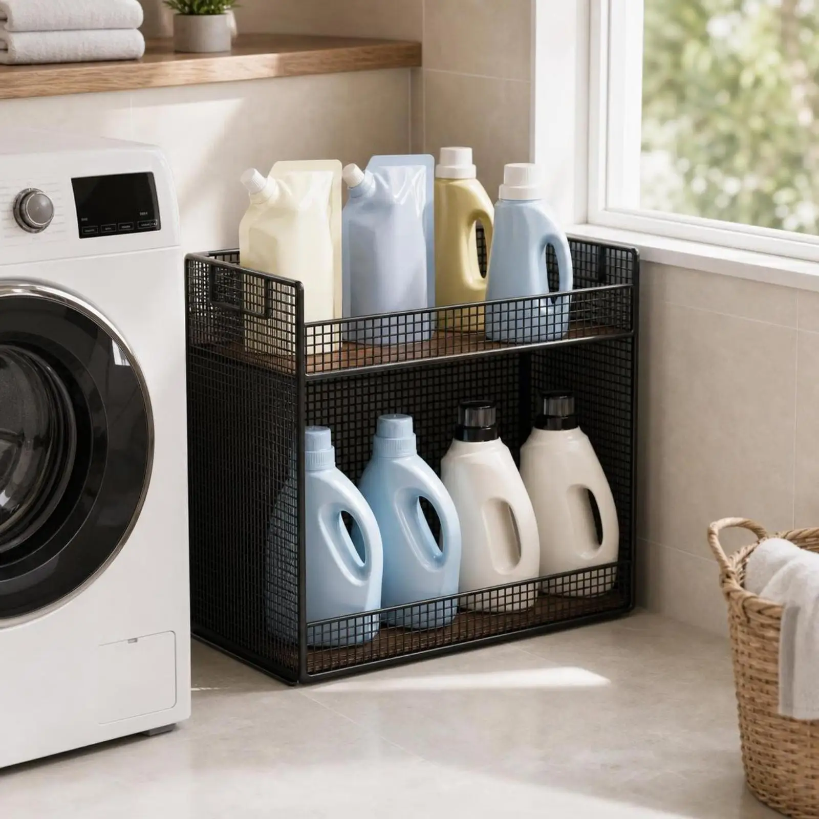 Slim Mobile Storage Shelf on Wheels for Kitchen Gap Rack with Open Display Shelving
