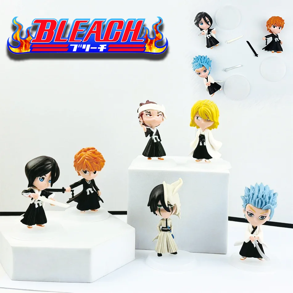 Groothandel BLEACH Action Figure Cool Leuke Anime Figuur Speelgoed Pop Model Bureau Decoratie Voor Kind Verjaardagscadeautjes Q Versie Beeldje