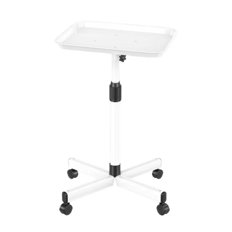 Modern Aluminum Hair Salon Barber Shop Trolley Lockable Trays 4-Wheel Mobile Storage Cart Wall-Mounted Commercial