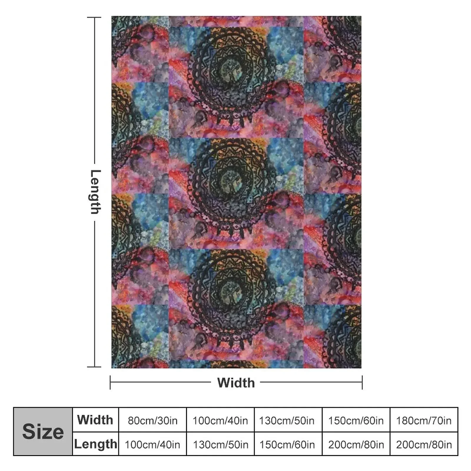 New Bohemian Mandala Throw Blanket couch cozy soft plush fuzzy picnic outdoor blanket