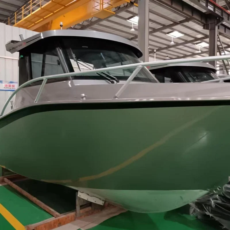 

New Zealand-designed fast-moving fishing boat Aluminium boat sports yacht and outboard engine fishing boat with cabin