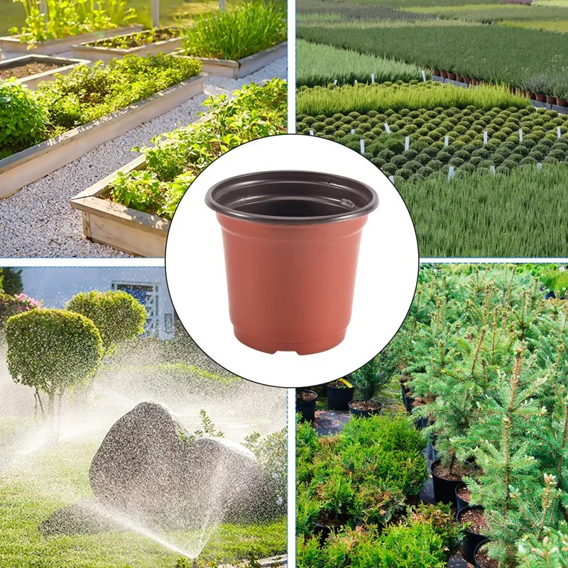 HOT-200Pcs 4 Inch Plastic Flower Seedlings Nursery Supplies Planter Pot/Pots Containers Seed Starting Pots Planting Pots