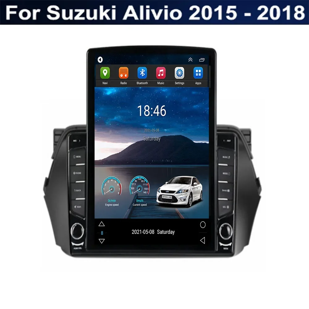 

Автомобильный радиоприемник Tesla Style 2 Din Android 14 для Suzuki Alivio 2015-2018–2035 Мультимедийный видеоплеер GPS Стерео Carplay RDS