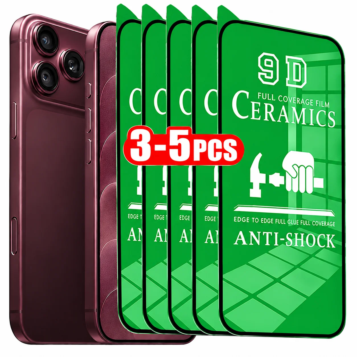 3-5PCS Soft Screen Protector For Apple iPhone 18 17 Air 11 16 13 15 14 12 Pro Max XR Xs X 7 8 Plus 9D Ceramic Protective Film