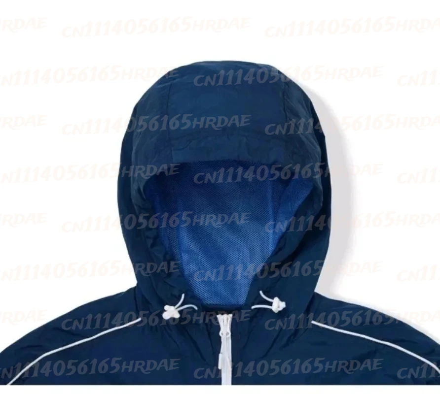 Picture 5: New Blue letter printed hooded zipper long sleeved jacke, men's women's outerwear, hat Vintage Washed Grey Hoodie and Pants Set