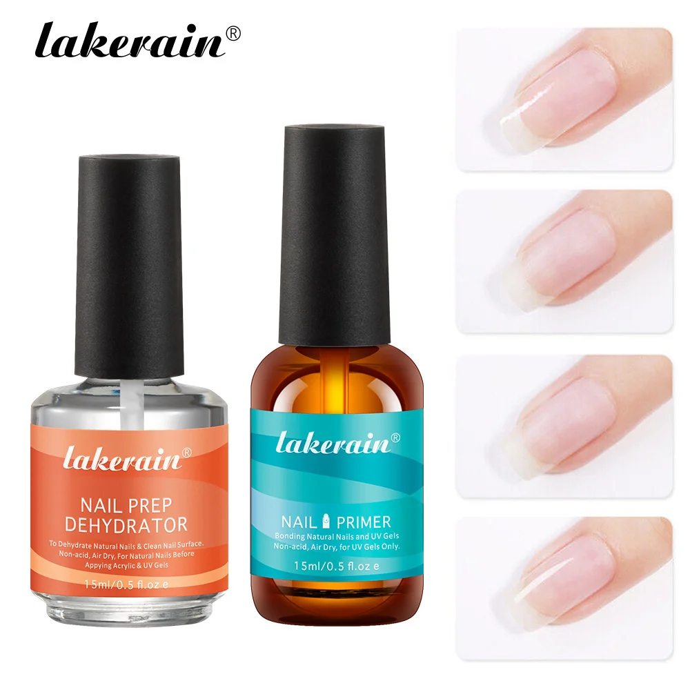 

2pcs/set Nail Primer Dehydrate Natural Nails & Clean Nail Surface Base Primer Gel Professional Manicure Nail Art Essentials Set