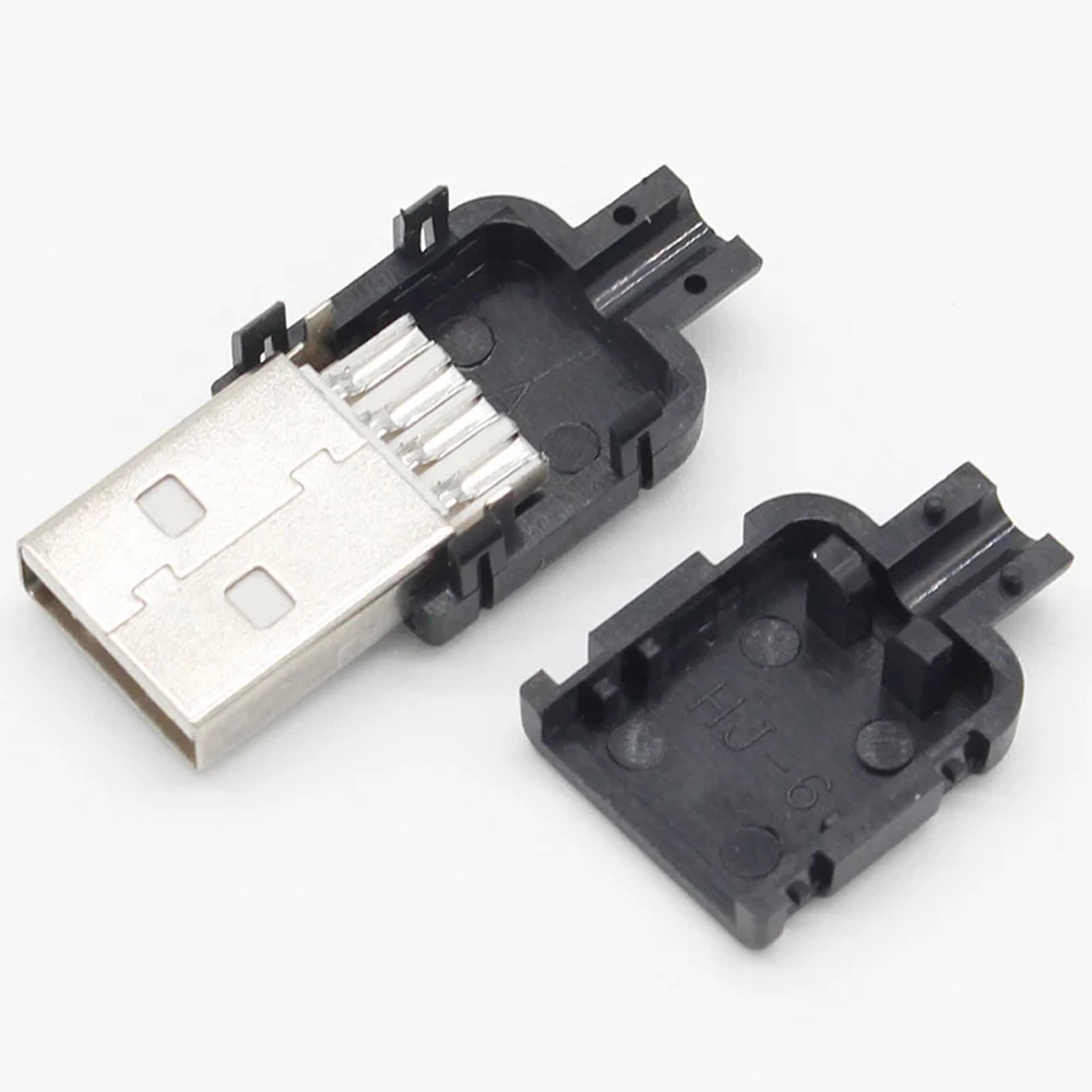 

Plastic Shell Solder Type Black A Type DIY USB USB 2.0 Connector USB Socket USB Adapter Male USB