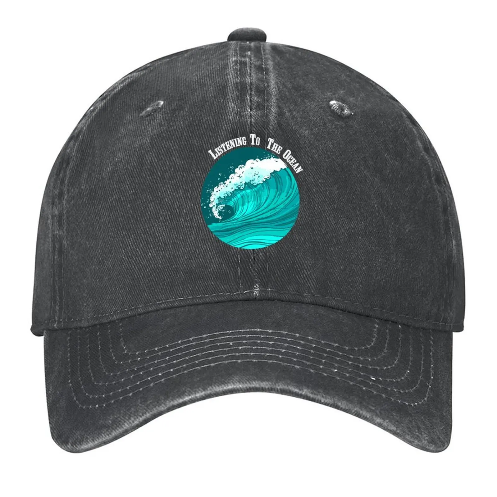 

Listening To The Ocean Baseball Cap fishing caps man Rugby New Hat cute Caps Male Women's