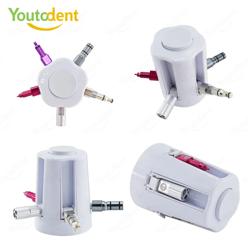 Portable Dental Air Turbine Lubrication System Contra Angle Handpiece Oiling Cleaning Maintenance 5 Nozzles for Standard Spray view 6