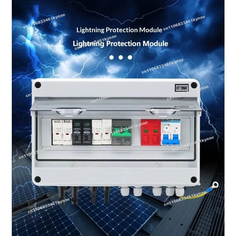 For Solar Photovoltaic DC Combiner Circuit Surge Protection Fuse AC + DC Circuit Breaker Protection Device Waterproof