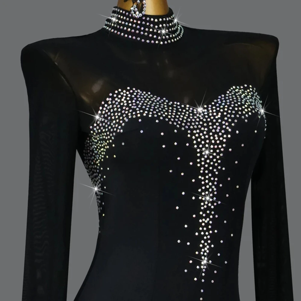 Vestido de dança latina das mulheres roupas de festa feminino franjas terno dancewear meninas traje de palco baile prática wear esporte samba carnaval