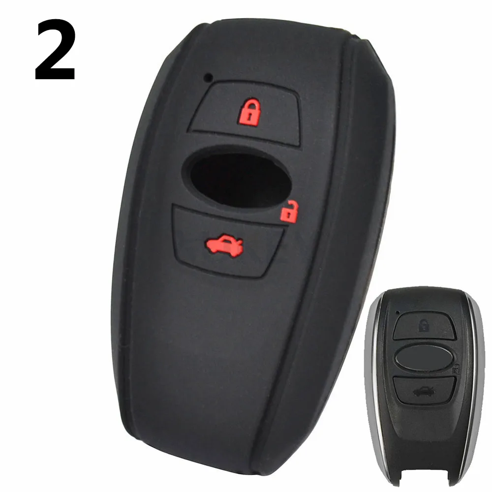 Silicone Remote Key Case For Subaru Outback STi XV Crosstrek Tribeca Forester WRX Legacy Impreza Levorg Trezia BRZ Fob