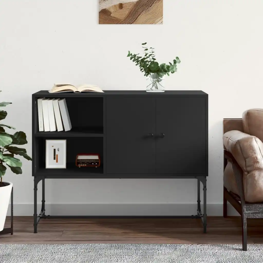 Sideboard Schwarz 100x40x79,5 cm Holzwerkstoff,Esszimmer Küchenschrank Möbel Anrichte Beistelltisch Möbel