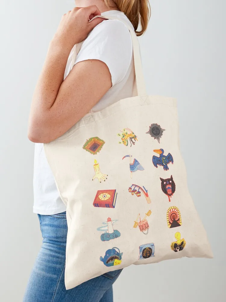 

15 Fears Risograph Icons Tote Bag shopper bag women hand bag ladies custom bags tote men's