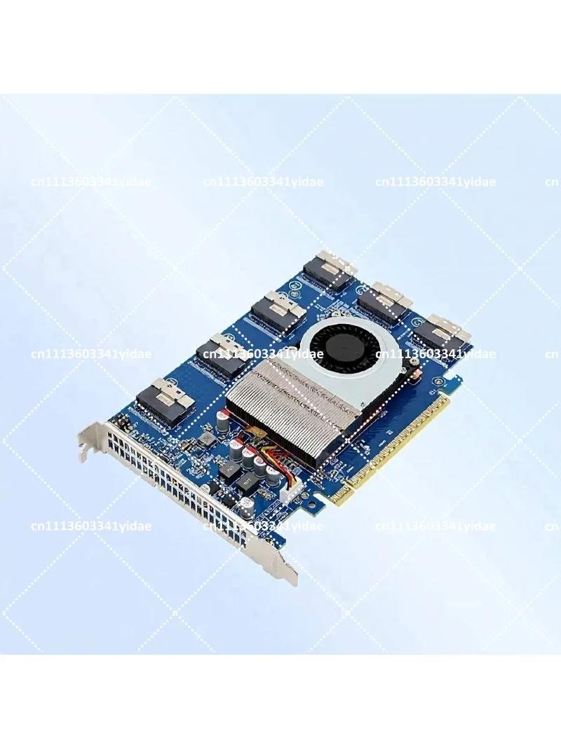 PCIe 4.0 6-Port 8654 Adapter Card with PLX88096 Switch for Server Storage Expansion