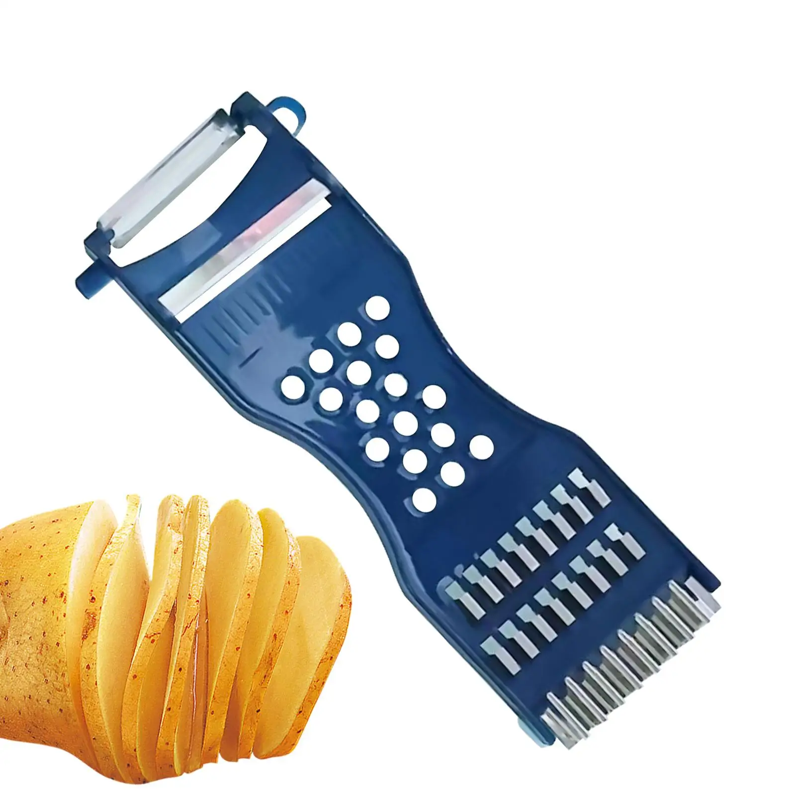 Multifunctional Kitchen Vegetable Slicer Home Use Potato Thread Scraper Peeler Flower Cutting Tool Easy to Clean Durable