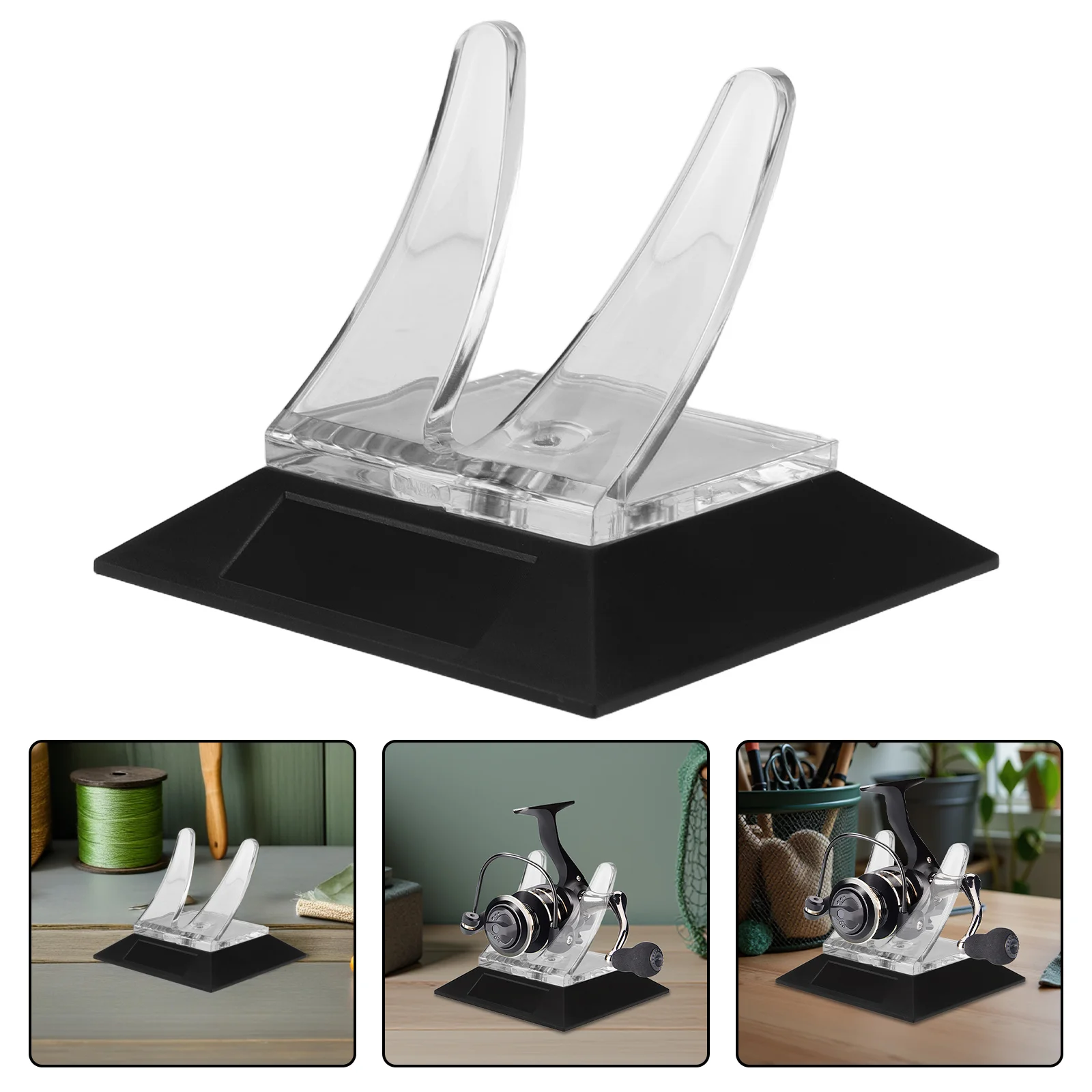 

1pcs Spinning Reel Display Rack Durable Fishing Wheel Organizer Desktop Stand For Fake Bait Storage Lure Showcase Fishing Rod