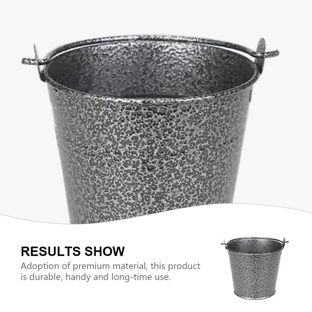 

Mini French Fries Bucket Stainless Steel Kitchen Machine Snack Ice Storage Container Food Tool Box Storage ganizer