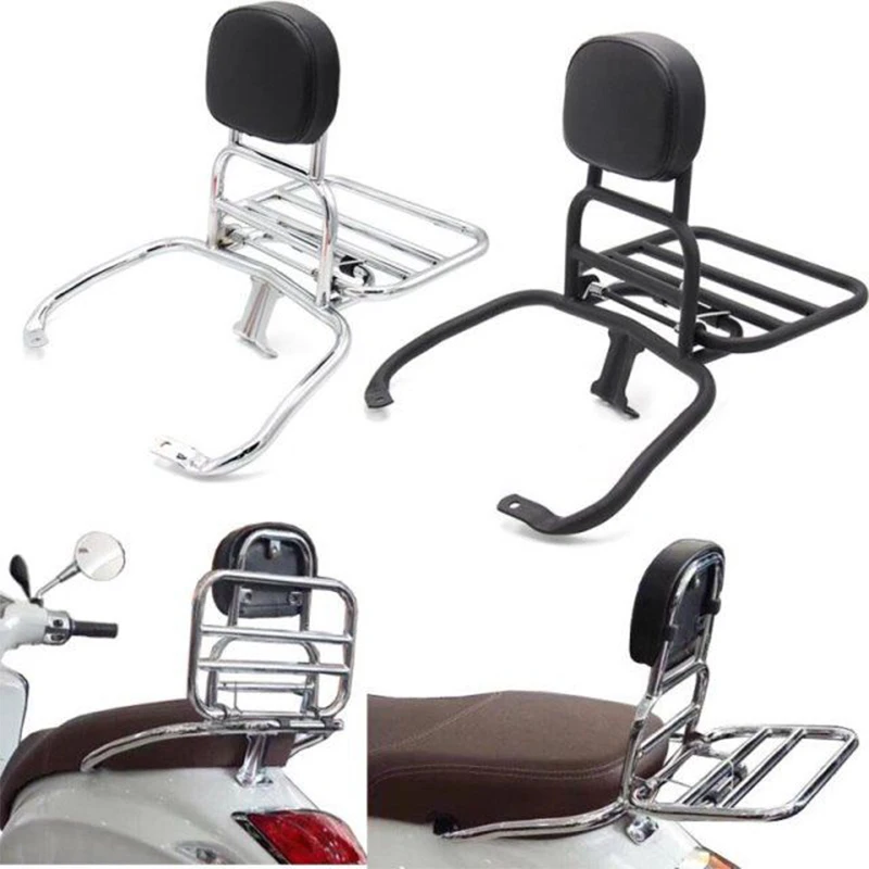 Folding shelves For VESPA GTS 300 Sprint 150  Primavera Backrest Rear Back Pad Luggage Rack Motorcycle Accessories