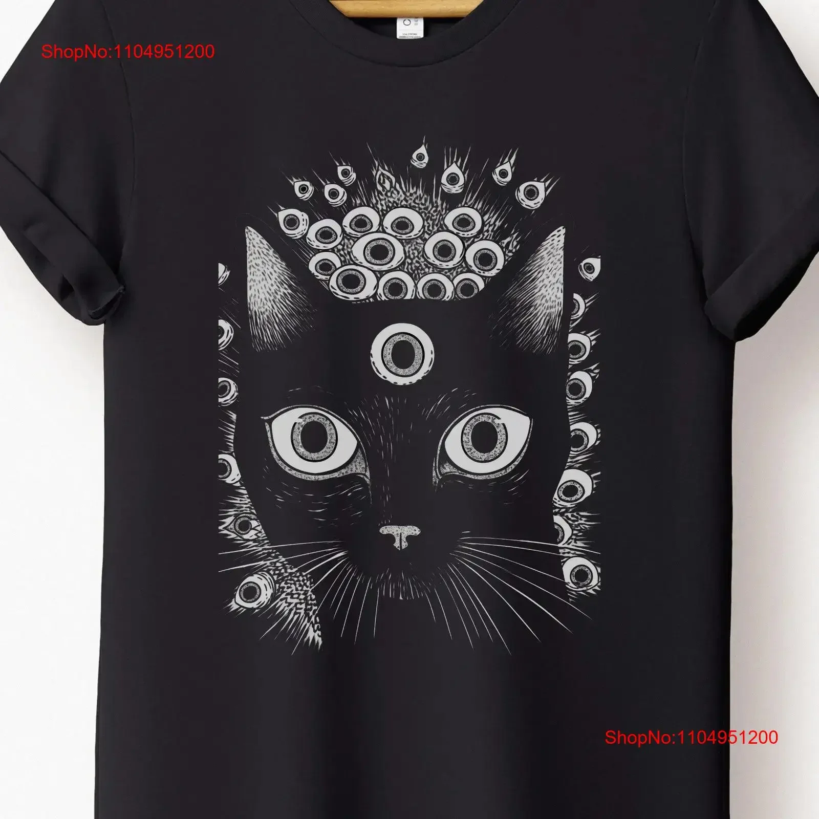 

Psychedelic Cat T Shirt Trippy Gothic Alt Clothing Dark Aesthetic Grunge Fashion vintage Washed graphic fashion Unisex